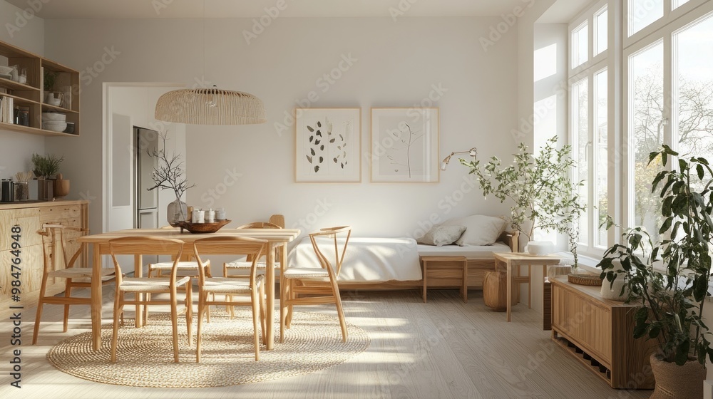Minimalist Home Interior Design with Natural Light and Wooden Elements Minimalist Home Interior Design with Natural Light and Wooden Elements