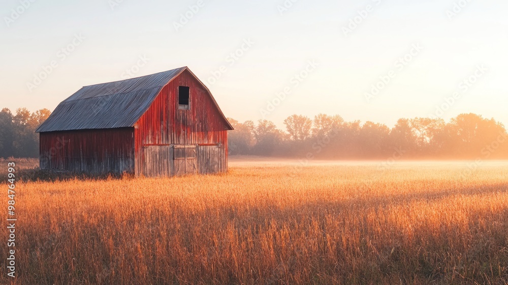 Red Barn at Dawn Red Barn at Dawn