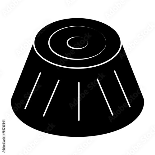 A flat design icon of haybale 