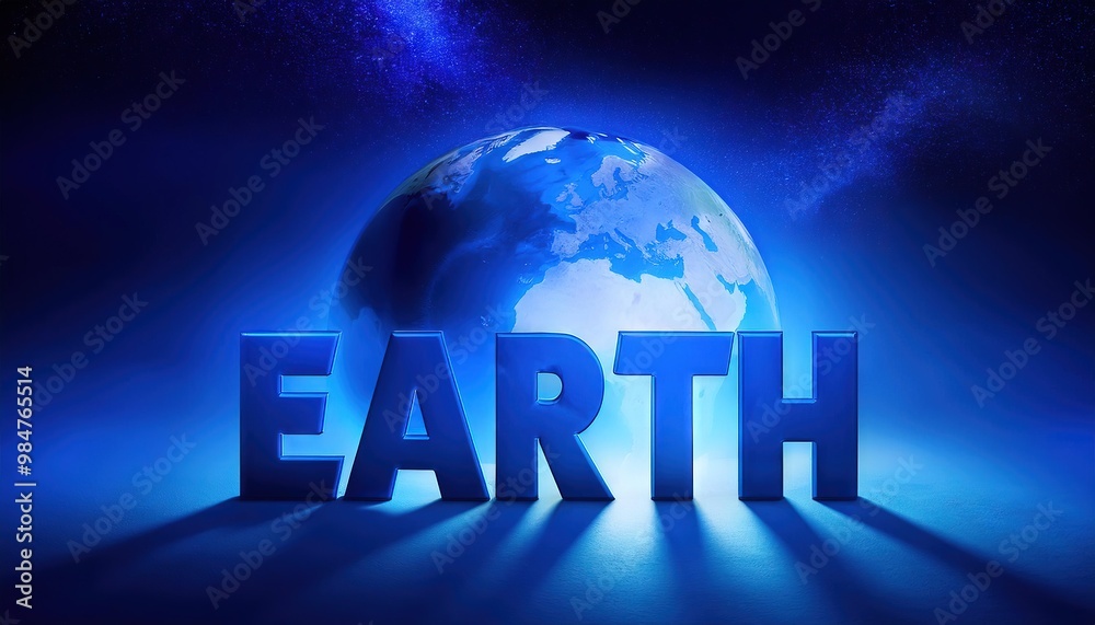 Stunning Earth Illustration with Vibrant Blue Colors Stunning Earth Illustration with Vibrant Blue Colors