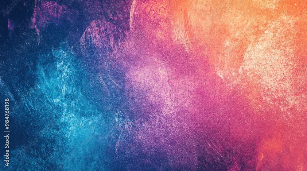 Naklejka premium A vibrant abstract background with swirling hues of blue, purple, and orange, evoking creativity and inspiration.