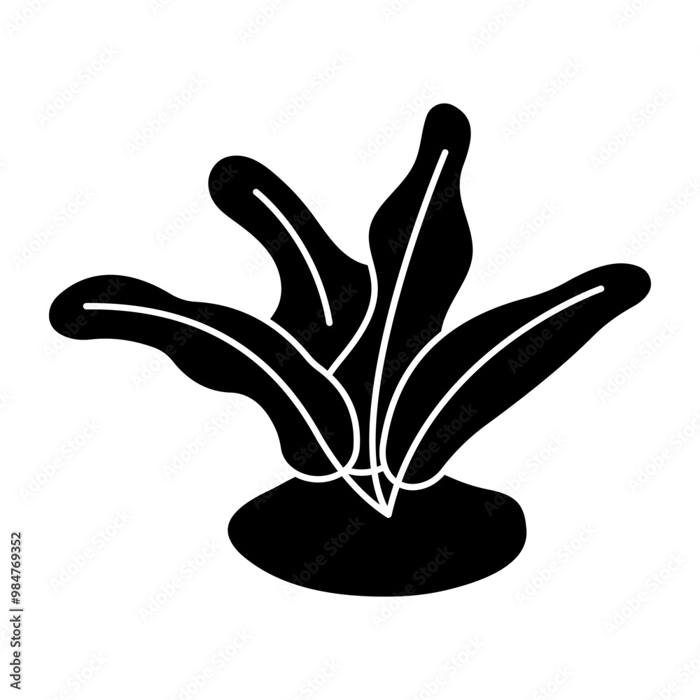 Obraz premium A unique design icon of indoor plant 