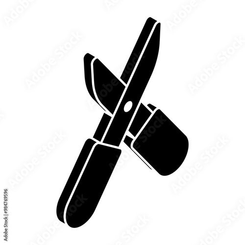 Trendy vector design of scissors