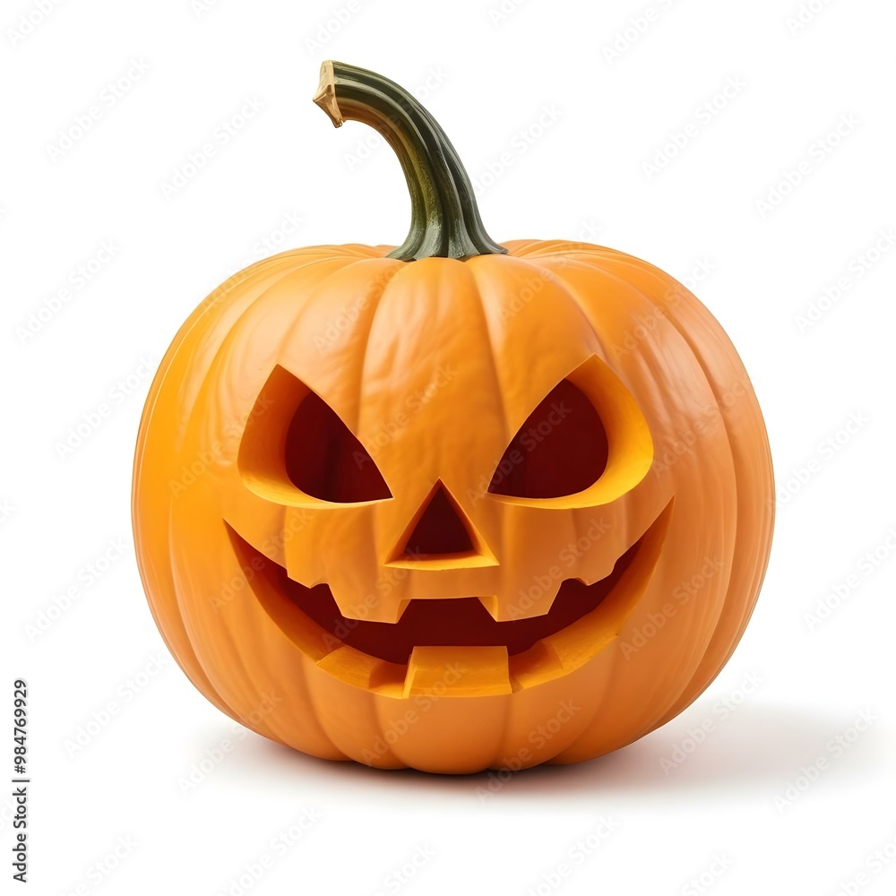 Orange pumpkin jack o' lantern with a carved smile Orange pumpkin jack o' lantern with a carved smile