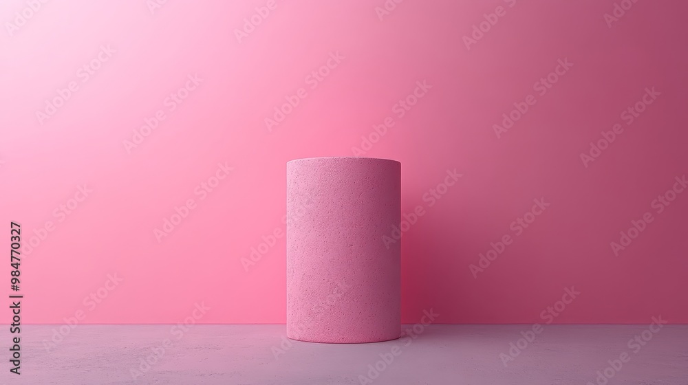 A pink object is sitting on a pink background A pink object is sitting on a pink background