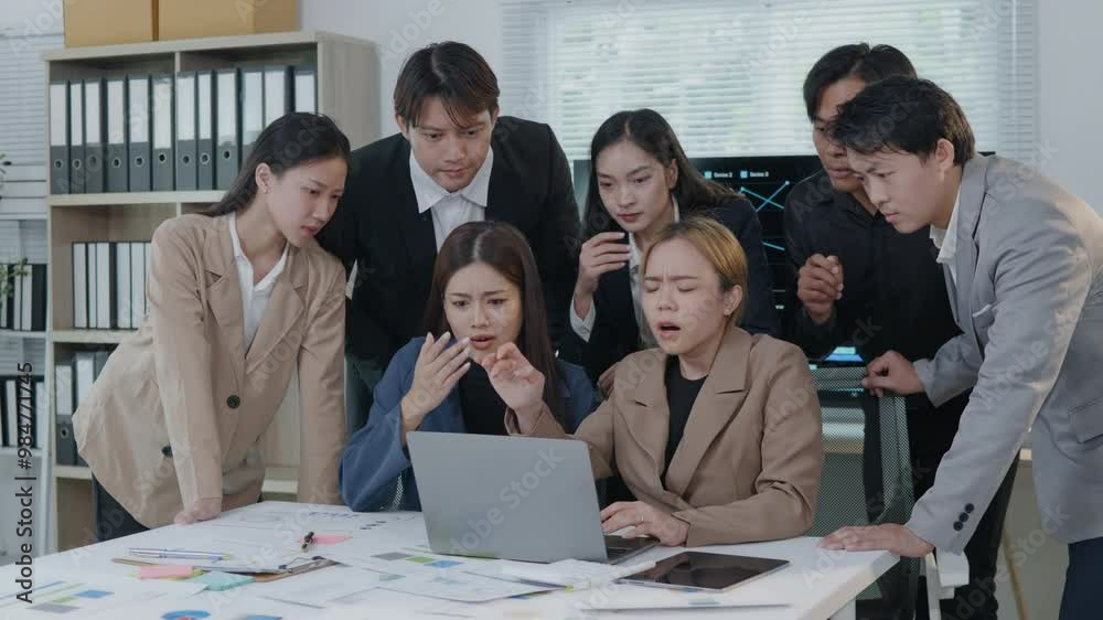 Teamwork business group are sad and disappointed for lost archived for dealing and win business project on meeting in the office. Teamwork business group are sad and disappointed for lost archived for dealing and win business project on meeting in the office.