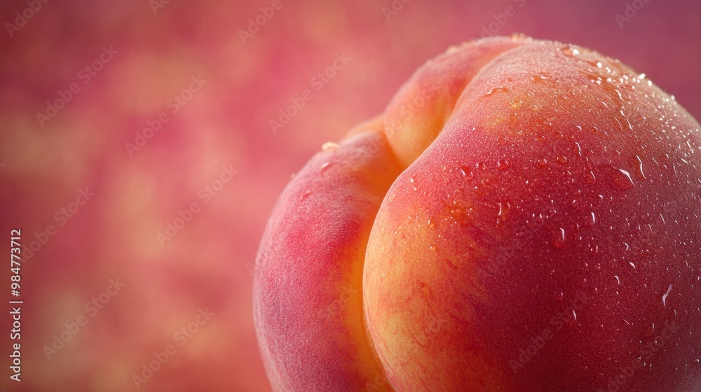A Close-Up of a Fresh Peach