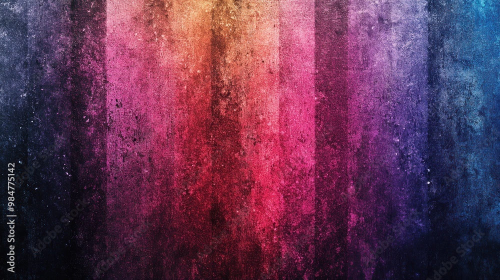 Obraz premium A vibrant abstract background with a gradient of purple, pink, and orange hues, creating a textured and dynamic visual effect.