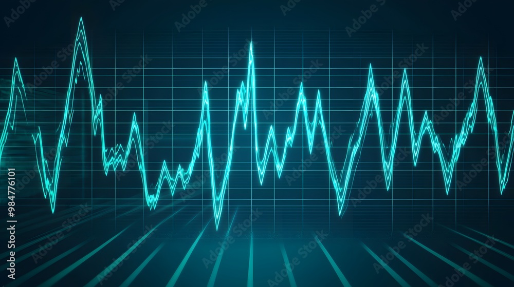Heart Monitor Alert: An intense close-up of a hospital heart monitor displaying erratic spikes—a visual representation of the urgency in managing coronary artery disease. Copy space available Heart Monitor Alert: An intense close-up of a hospital heart monitor displaying erratic spikes—a visual representation of the urgency in managing coronary artery disease. Copy space available