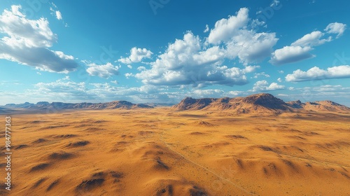 A desert overtaking a once fertile farmland, symbolizing desertification and climate change., photorealistic photo