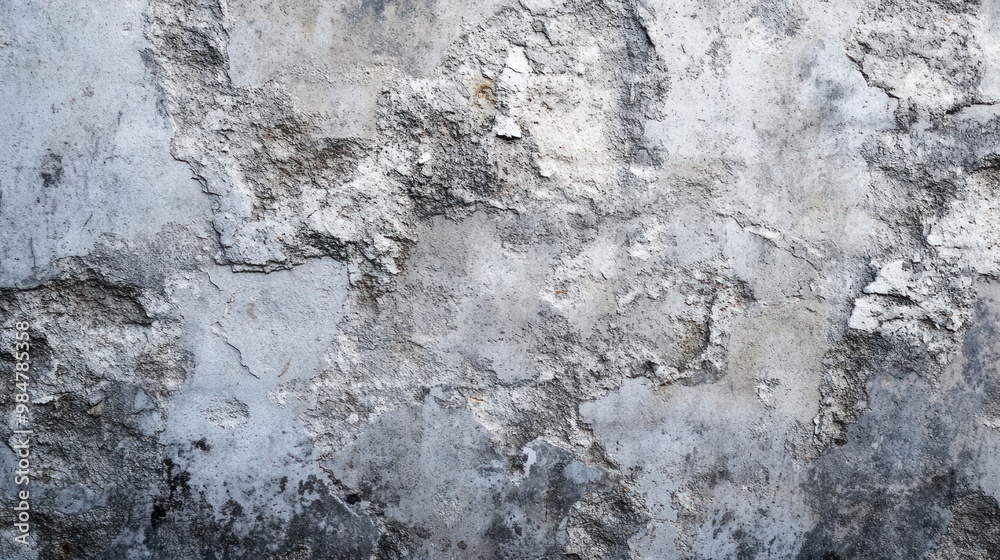 Textured gray wall with cracks and rough patches, showcasing an aged appearance. Textured gray wall with cracks and rough patches, showcasing an aged appearance.