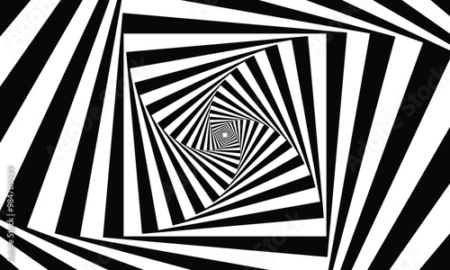 Black and white optical illusion background