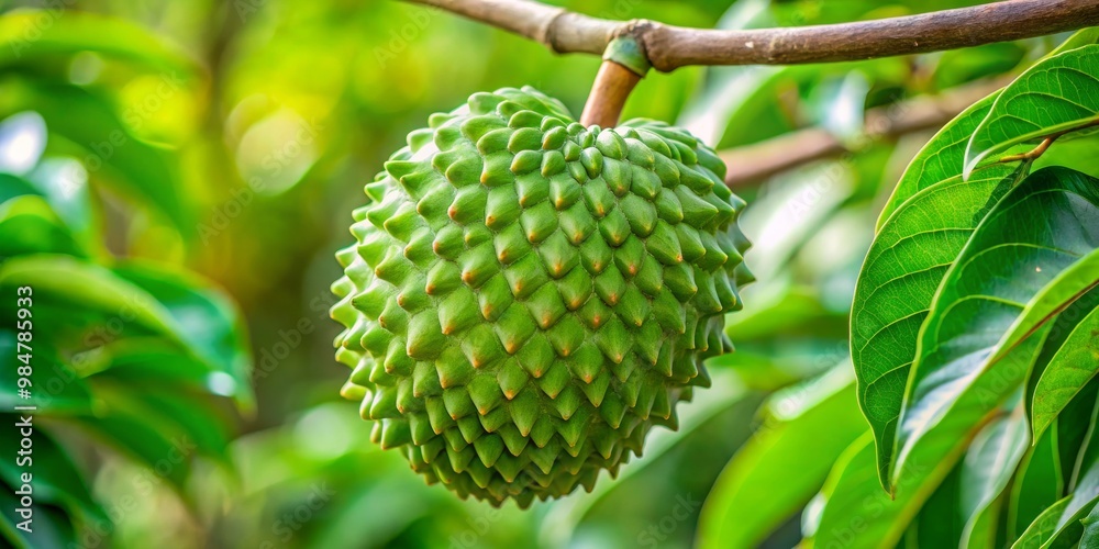 Verdant Delicacy Vibrant Green Fruit Close-Up in Lush Tropical Setting - Natural Beauty and Tranquility, Perfect for Botanical Themes and Organic Concepts Verdant Delicacy Vibrant Green Fruit Close-Up in Lush Tropical Setting - Natural Beauty and Tranquility, Perfect for Botanical Themes and Organic Concepts