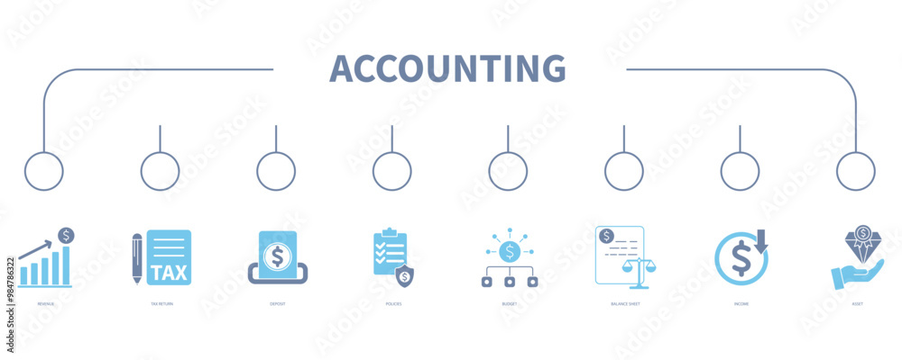 Accounting banner web icon vector illustration concept Accounting banner web icon vector illustration concept