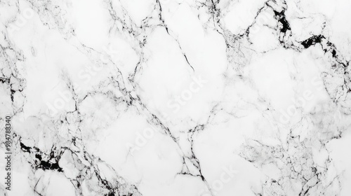 Close-up of elegant white marble with intricate black veining, perfect for modern interiors.