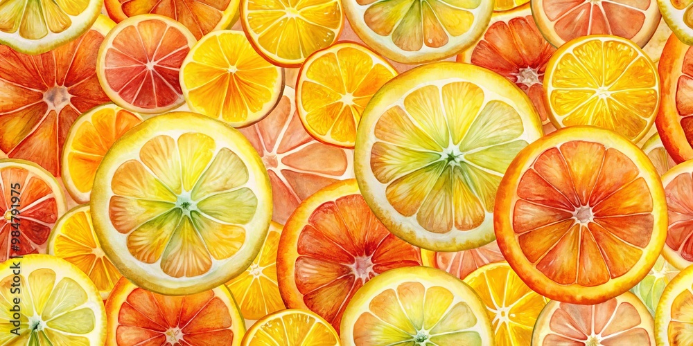 Zesty Citrus Symphony Abstract Fruit Fiesta with Juicy Lemon Starburst, Vibrant Orange Slices, and Grapefruit Marvel - Fresh, Textured Watercolor Delight for Summery Designs Zesty Citrus Symphony Abstract Fruit Fiesta with Juicy Lemon Starburst, Vibrant Orange Slices, and Grapefruit Marvel - Fresh, Textured Watercolor Delight for Summery Designs