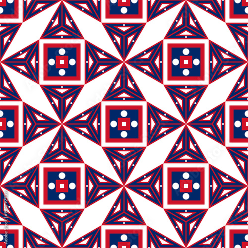 laos flag pattern ceramic tile. geometric background. vector illustration