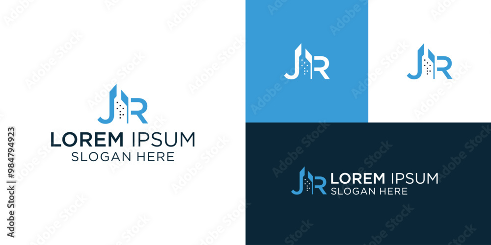 JR Initial building logo concept JR Initial building logo concept