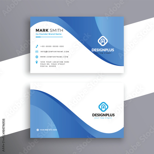 Double sided creative stylish business card layout. minimal luxury modern real estate visiting card.