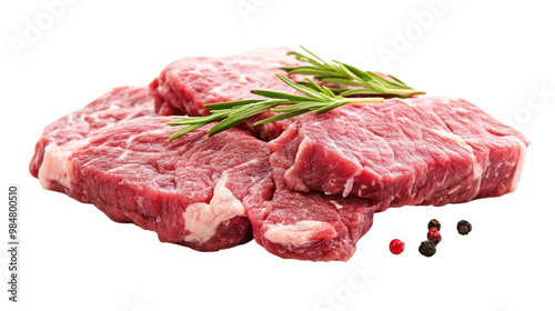 Raw meat isolated on transparent background