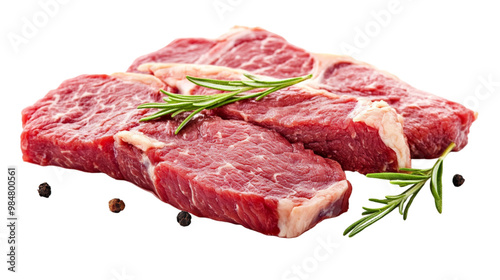 Raw meat isolated on transparent background