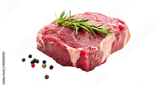 Raw meat isolated on transparent background