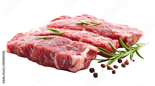 Raw meat isolated on transparent background