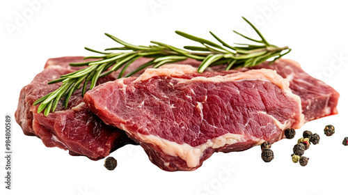 Raw meat isolated on transparent background