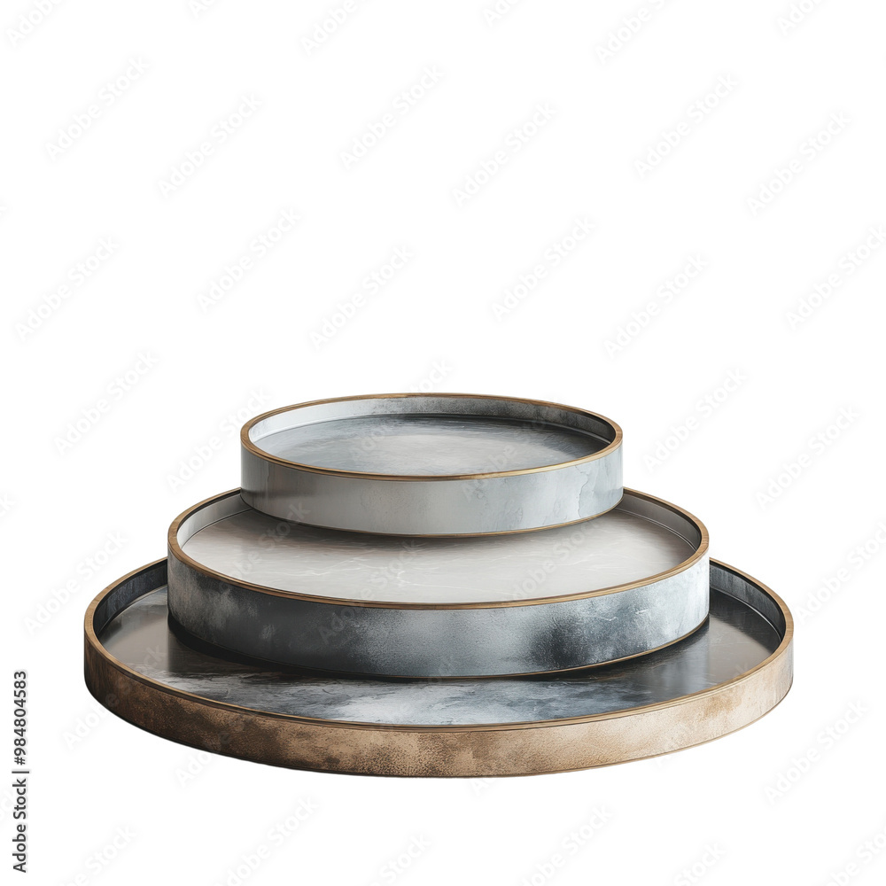 A set of three trays, each with a different color A set of three trays, each with a different color