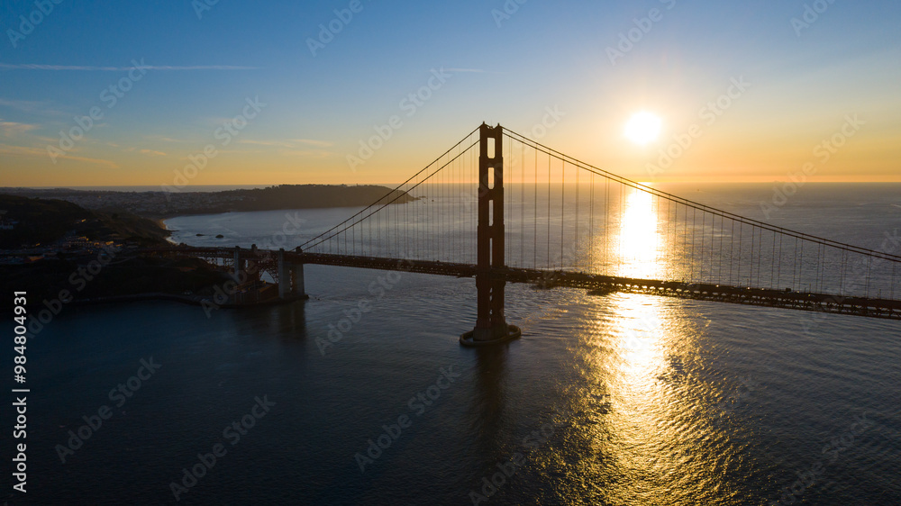 Golden Gate Bridge at Sunset (Aerial Drone) Golden Gate Bridge at Sunset (Aerial Drone)