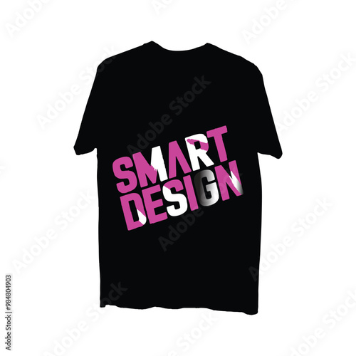 black t- shirt design vector art illustration.