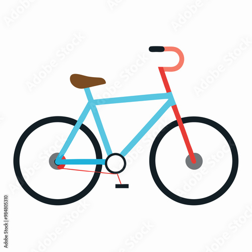 Single Bicycle on White Background - Minimalist Vector Illustration, SVG for Cricut & Silhouette, Clipart & T-Shirt Graphics