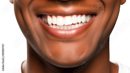 Young man with beautiful smile on transparent background PNG. 