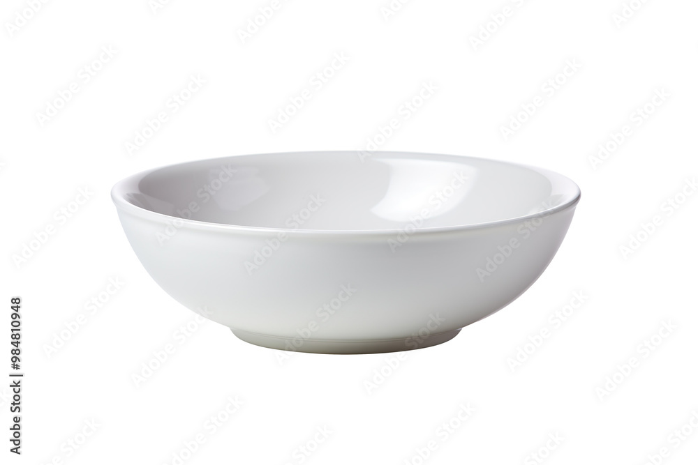 An empty white bowl isolated on transparent background An empty white bowl isolated on transparent background