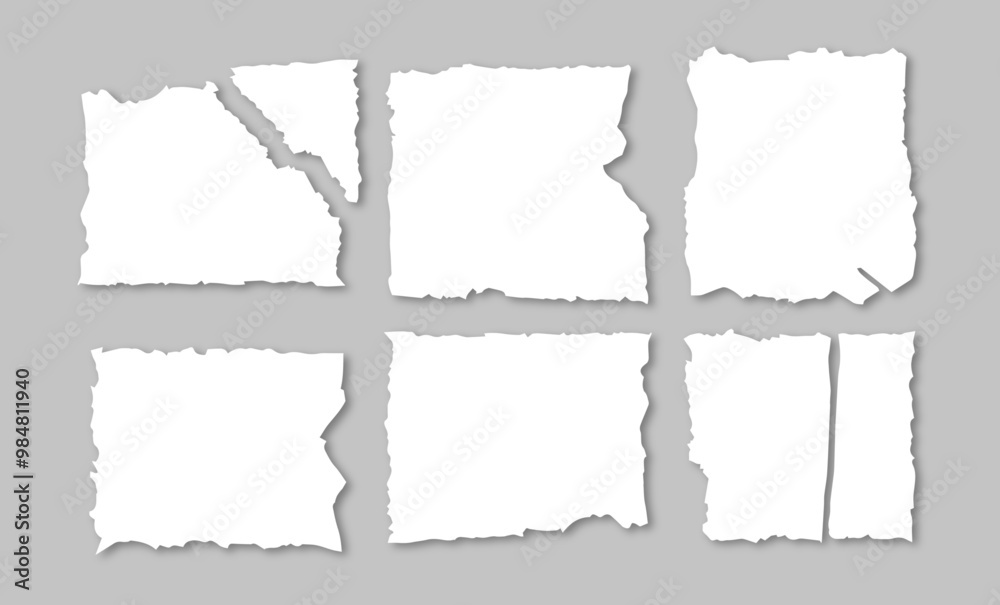 shadow ripped white pieces of paper torn shadow ripped white pieces of paper torn