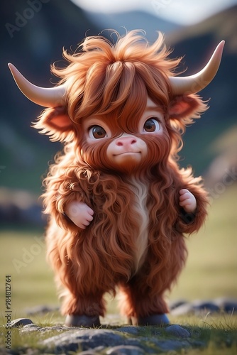 Baby highland cow (Generative IA)