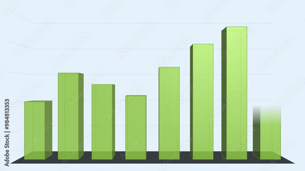 Green columns for profit and sales show an upward trend in revenue Green columns for profit and sales show an upward trend in revenue