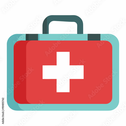 First Aid Kit Vector Illustration on White Background - SVG Files for Cricut & Silhouette, Clipart, Graphic Element