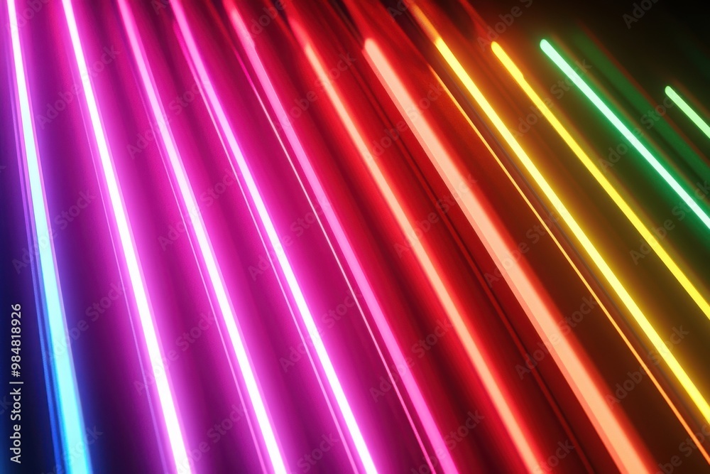 Lively text motion on colorful neon bands set against a dark background for achieving top scores Lively text motion on colorful neon bands set against a dark background for achieving top scores
