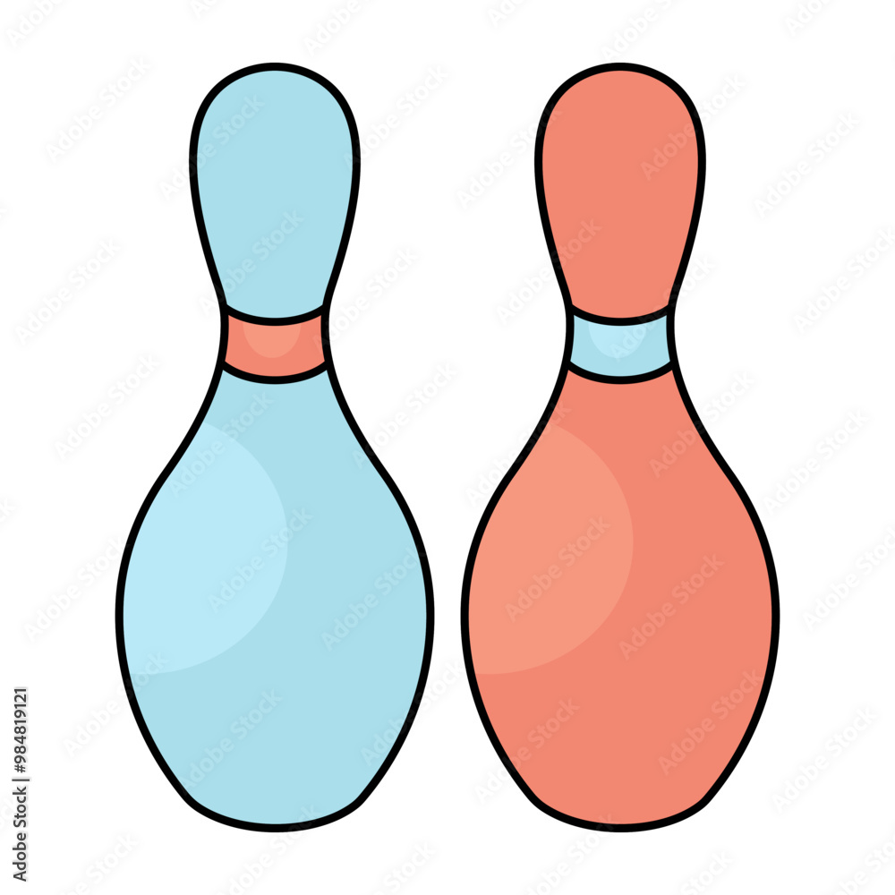 Skittles showcasing concept of bowling game Skittles showcasing concept of bowling game