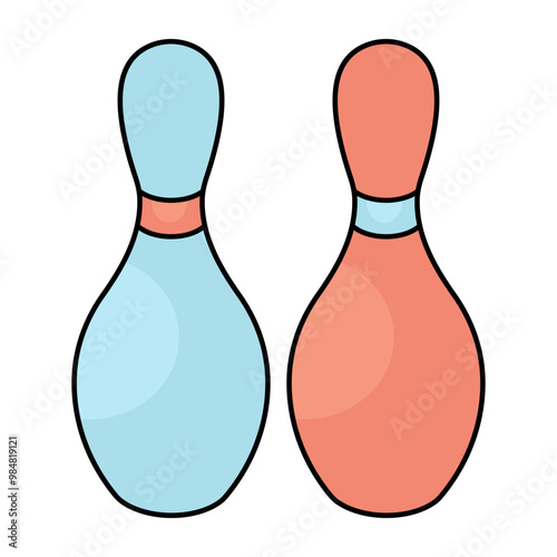 Skittles showcasing concept of bowling game