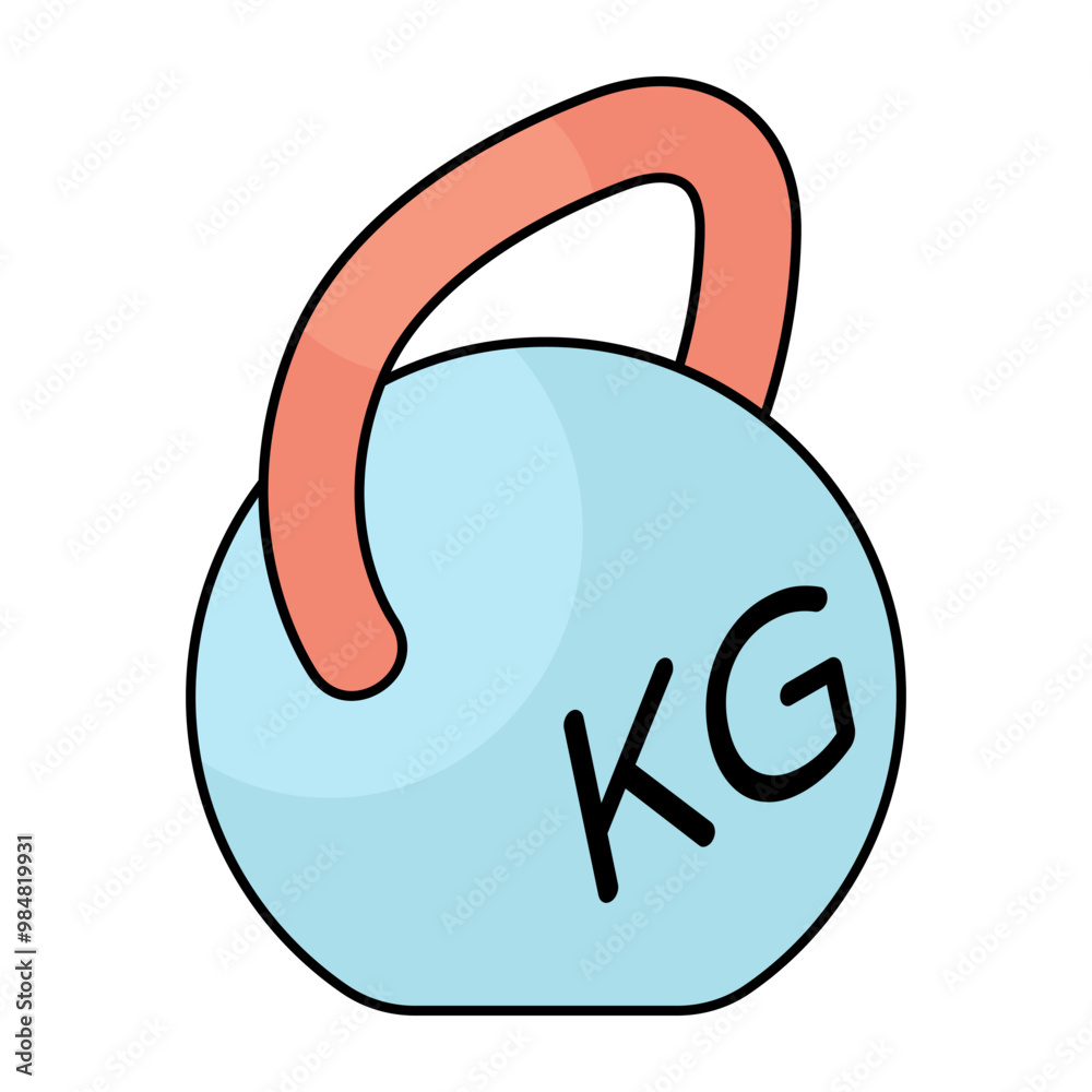 A trendy vector design of kettlebell A trendy vector design of kettlebell