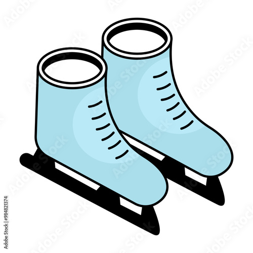Vector design of ice skate 