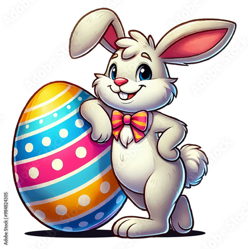 Isolated Easter Bunny PNG (Made in AI and then turned into PNG)