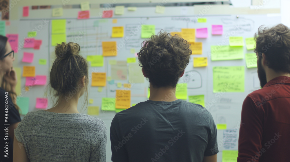 Obraz premium Team Brainstorming Creative Packaging Ideas in Collaborative Session