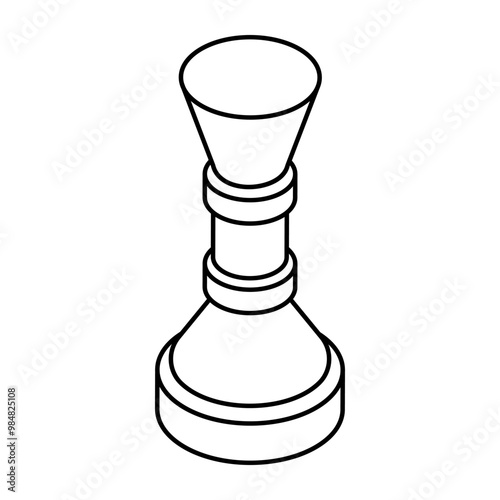 Strategy game icon, flat design of chess pawn 