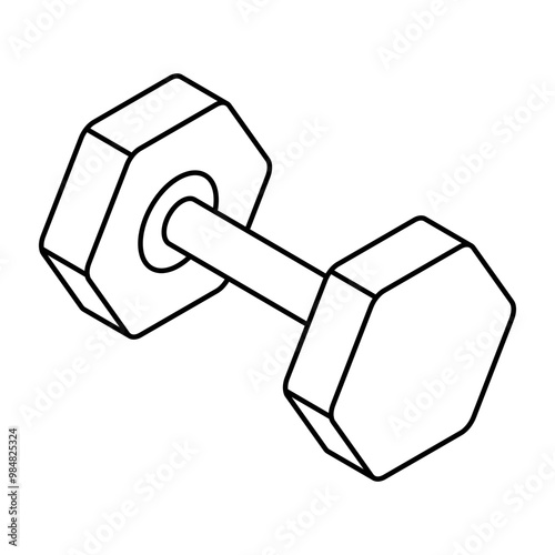 A trendy vector design of dumbbells