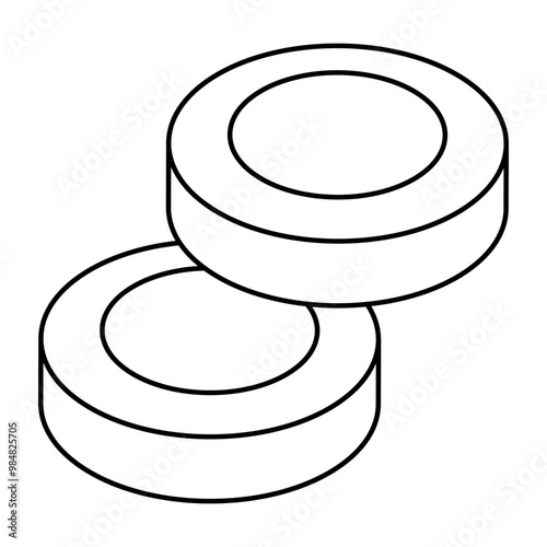 Modifiable icon of weight plates 
