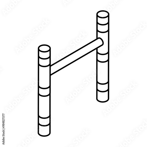 A unique design icon of pullup bar 