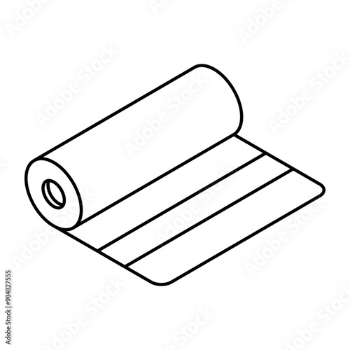 A unique design icon of yoga mat
